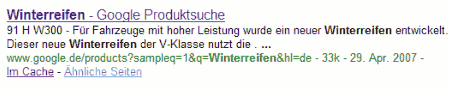 Google Suche Winterreifen